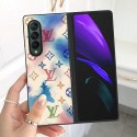 lv サムスン 高級 GALAXY Z Fold3折り畳み式ケース 高品質レザー 耐衝撃 ブランドルイヴィトン galaxy zfold3フルカバー 落下保護 360度フェット ギャラクシーゼットフォルダー3携帯ケース 経典モノグラム 可愛い おしゃれ