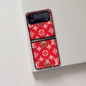 ハイブランド Samsung Galaxy Z Flip4 5G ケースルイヴィトン鮮やか プリント柄  LV ギャラクシーz flip3スマホカバー 背面レザー 耐衝撃 Galaxy z flip3 ケース 全面保護 携帯カバー 超軽量 薄型 オシャレ