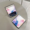 ルイヴィトン GALAXY Z Flip4ケース ブランド 高級素材 Galaxy z flip3カバー 耐衝撃 オシャレSamsung z fold3レザーケース 美しい フィット 高品質 染みプリント柄