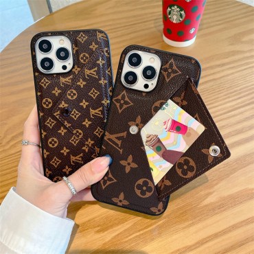 ルイヴィトン/LV アイフォン14max/13pro maxケース 背面ポケット付き ブランド iPhone13pro/13カバー 定番モノグラム iphone12pro max/12ケース スタンド機能 IPHONE11proソフトカバー 落下保護 オシャレ 男女兼用