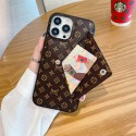 ルイヴィトン/LV アイフォン14max/13pro maxケース 背面ポケット付き ブランド iPhone13pro/13カバー 定番モノグラム iphone12pro max/12ケース スタンド機能 IPHONE11proソフトカバー 落下保護 オシャレ 男女兼用