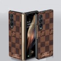 ルイヴィトン ビジネス風 Galaxy Z FOLD4 携帯カバー 高級レザー シンプル LOUIS VUITTON ギャラクシーzfold3スマホケース 滑り止め ブランド Samsung z fold3カバー 軽量 放熱性よい 男女兼用