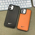 潮流 ブランド ナイキ iPhone13pro/13pro max/13保護カバー 背面レザー 高級感 NIKE アイフォン12pro/12pro max/12スマホケース 柔らかい 落下保護 ビジネス iphone11pro max/11ケース 放熱性よい フィット メンズ レディース