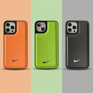 潮流 ブランド ナイキ iPhone13pro/13pro max/13保護カバー 背面レザー 高級感 NIKE アイフォン12pro/12pro max/12スマホケース 柔らかい 落下保護 ビジネス iphone11pro max/11ケース 放熱性よい フィット メンズ レディース