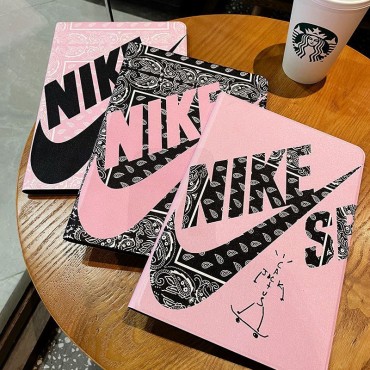 個性 ブランド ナイキiPad pro12.9/11インチ（2021/2020/2018世代）手帳型ケース ピンク系 美しい  nike アイパッド9/8/7/6/5世代カバー人気 カシューの花 綺麗 ipad mini6/5/4ケース薄型 放熱性よい IPAD AIR 5/4/3カバー スタンド機能性 スタイリッシュ