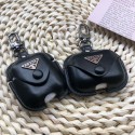 豪華 プラダ ブランド AirPods pro収納ケース 高級レザー 純正 上品 Pradaタグ付き エアーポッズ2/1カバー 全面保護 耐衝撃 airpods2/proケース キーボルダー付き 携帯便利 ファッション 高品質