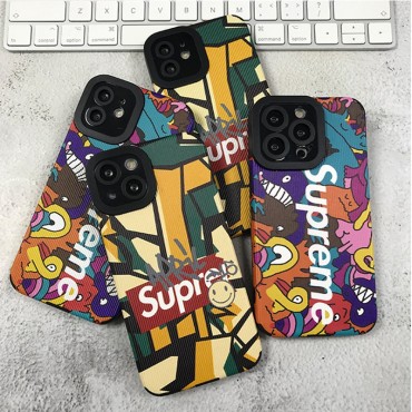 Supreme アイフォン13pro/13pro max/13ケース ブランド 個性 漫画プリント柄 シュプリーム IPHONE12/12pro/12pro maxスマホカバー 滑り止め レンズ保護 iphone11pro max/11pro/11スマホケース 人気 オシャレ 男女ペア揃い