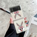 シュプリーム ブランド Galaxy Z Flip4 ケース 個性兎柄 Supreme ギャラクシーz Flip4 スマホケース GALAXY Z FLIP3ケース 透明ケース 黄変防止 Galaxy z flipケース ハードケース 携帯カバー 薄型 軽量 透明 クリア