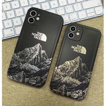 潮流 ブランド ザノースフェイス IPHONE13pro max/13pro/13スマホケース メッキプリント雪山柄 色落ちしない the north face アイフォン12pro/12pro max/12カバー 耐衝撃 スクリーン レンズ庇護 iphone11pro max/11pro/11ソフトケース 創意デザイン 持てる 男女 ペア