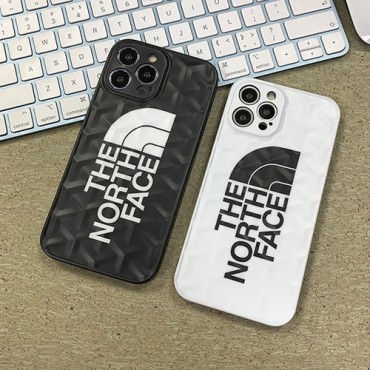 大人気 ブランド ザノースフェイス IPHONE13pro max/13pro/13スマホケース 個性 凹凸デザイン 滑り止め THE NORTH FACE アイフォン12pro/12pro max/12保護カバー 黒白調 シンプル 大ロゴ iphone11/11pro maxソフトケース 落下保護 キズ防止 メンズ レディース