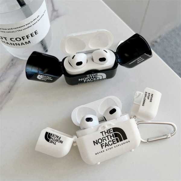 ザノースフェイス ブランド Airpods Pro2ケース ファッション airpods 3ケース ハードケース 全面保護 THE NORTH FACE エアポーズproカバー 耐衝撃 airpods 2/1 収納ケース 保護カバー 紛失防止 持ち運び安い メンズ レディース