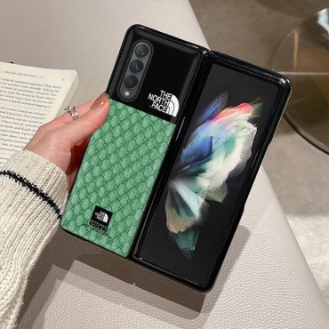 グッチGALAXY Z FLIP4カバー 衝撃吸収 the north face コラボ Gucci ギャラクシーZ Fold4ケースブランド 定番モノグラム柄 Samsung z flip3スマホケース 耐久性 人気 Galaxy z fold3/zfold2ケース スムーズ フィット 高品質