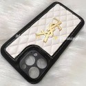 YSL 黒白デザイン アイフォン14/14pro/14plusケースハイブランド 上質皮革 イヴサンローラン iphone14pro maxスマホカバー エレガント菱格 iphone 13Pro max/13Pro/13ケース 華やかな金具ロゴ IPHONE12pro max/12pro/12カバー 耐久性 衝撃吸収 iphone11pro/11 pro max/11ケースシンプル 高品質 男女