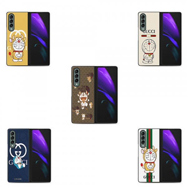 ブランド Gucci ギャラクシーフォルダー3/フォルダー2フルカバー  可愛いドラえもん ザノースフェイス GALAXY Z Fold3/Fold2革ケース耐久性 人気 男女兼用 ミニマウスgalaxy w21/w20カバー 保護 スムーズ 軽量 オシャレ 激安