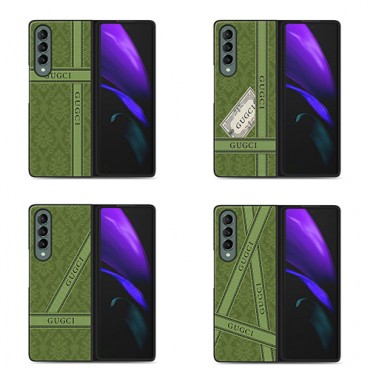 ブランドグッチ galaxy fold/fold2/fold3ケース高級レザー耐衝撃  gucci ギャラクシー w21/w20保護カバー 贅沢 ビジネス スタイル galaxy f9000革ケース かわいい柄 放熱性高い ファッション メンズ レディース人気