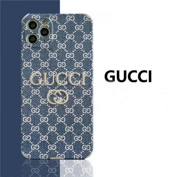 Gucci アイフォン13/12 pro max/12 pro/12/12 miniケースブランド gucci 刺繍付き かわいい グッチ iphone 11/11 pro/13pro maxソフトケース 手触り良い モノグラム iphone xr/xs/x/xs max ケース デニム スタイル 個性 レディース ファッション メンズ