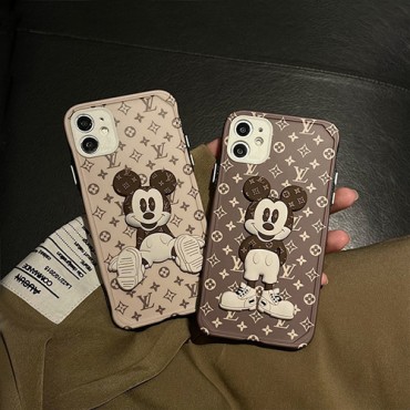 ルイヴィトン lv iphone13/12 pro/12 pro max/12スマホカバー かわいい 立体ミッキーマウス コラボ アイフォン11/11pro/11 pro max/se2カバー 贅沢 モノグラム レンズ保護 おしゃれ iphone xr/xs/x/xs maxソフトケース 大人気 レディース ファッション メンズ