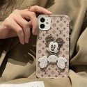 ルイヴィトン lv iphone13/12 pro/12 pro max/12スマホカバー かわいい 立体ミッキーマウス コラボ アイフォン11/11pro/11 pro max/se2カバー 贅沢 モノグラム レンズ保護 おしゃれ iphone xr/xs/x/xs maxソフトケース 大人気 レディース ファッション メンズ