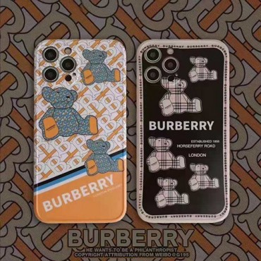  ブランドバーバリー iphone 13/12 pro/12 pro max/12 mini /12ケース ジャケット型 かわいい 熊柄 Burberryアイフォン11/11 pro/11 pro maxケース モノグラム レンズ 保護 iphone se2/xr/xs/x/xs maxケース おしゃれ 韓国スタイル 男女