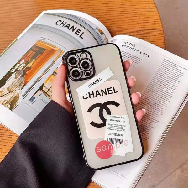 Chanel シャネル ブランド iphone 13/ 12 s/12 pro max/12ケース背面透明 デザイン アイフォン12 mini/11pro/11 pro max/11ケース タグ付き 個性柄 シンプルお洒落iphone xr/xs/x/xs maxケース ジャケット型 ユニーク レディース メンズ