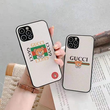 Gucciグッチ ブランドiphone 13/12s/12 mini/12 pro/12/12pro maxケース 熊柄 かわいい レディース ジャケット型 アイフォン11/11 pro/11 pro maxスマホケース 韓国風カバーケース 圓角保護 大人気 アイフォンxr/xs max/xs/xケース メンズ