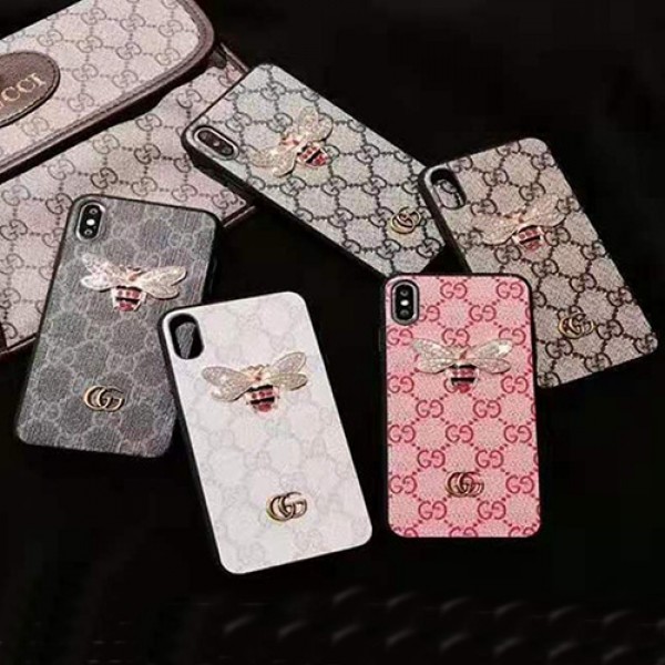 Gucciグッチ iphone13/ 12 s/12 pro max/12pro/12miniケースブランドモノグラム 立体メタル 蜜蜂柄 レディースアイフォン11pro/11 pro max/11カバー贅沢 お洒落 ジャケット型 iphone xr/xs/x/xs max 保護ケース 経典 クラシック 人気 メンズ