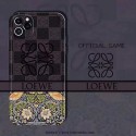 ロエベ Loewe ブランド  iphone 13/12 pro max/12pro/12ケース 蓮の花柄 きれい プリント アイフォン11/11pro/11 pro max/se2 ケース 復古スタイル おしゃれ レディース iphone xr/xs/x/xs maxケース ジャケット型 メンズ ファッション