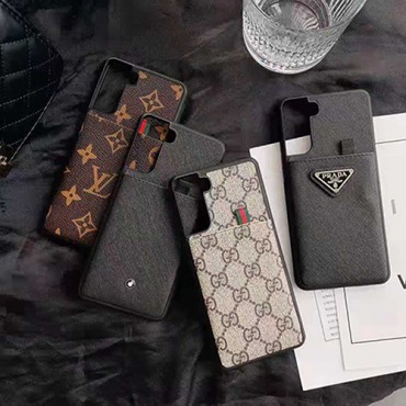 ルイヴィトン Galaxy s21 ultra/s21+/s21ケース背面レザー 上質 gucci ギャラクシー s21 ultra/s21+/s21カバー 抜き出す式 ポケット付き プラダ galaxy s21 ultra/s21+ソフトケース 四週保護 ビジネス 耐衝撃 おしゃれ 贅沢 シンプル メンズ