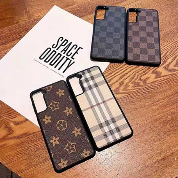 BURBERRY LV ブランド galaxy s21/s21+/s21 ultraケース 可愛い ルイヴィトン バーバリー ブランド 激安 韓国風 レザー ヒット防止 TPU ギャラクシー S21/S21 Plus/S21 Ultraカバー 芸能人愛用 メンズ レディース