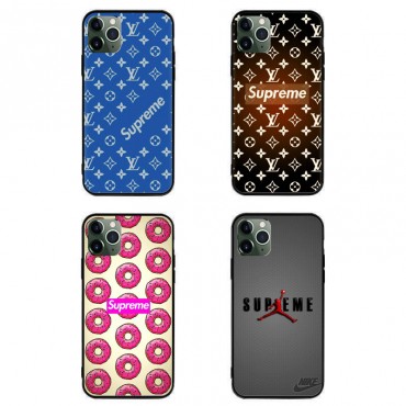 LV SUPREME コンボ ブランド NIKE オーダーメイド風 iphone 12mini/12pro max/11 pro maxケース モノグラム Jordan ルイヴィトン ドーナツ柄 ガラス シュプリーム ジャケット型 手作り きらきら xperia 1 II/5ii/10ii ナイキ ジョーダン Galaxy S20/a51/a30/note20/note20 ultraケース 全機種対応 ins風 AQUOS Zero5G Basic/R5G/sense4 huawei p40 レディース