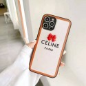 セリーヌ iphone 12mini/12pro max/11 pro maxケース ブランド 可愛い 結び目 CELINE ボウノット 四角保護 3D シリコン アイフォン12/12 pro/11/11 pro/x/xs/xr/8/7カバー レディーズ向け