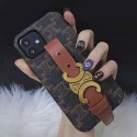 セリーヌ ブランド iphone 12 mini/12 pro max/11 pro max/se2ケース インスタ風 レザー製 手バンド 銅 金具 CELINE 衝撃吸收 アイフォン12/12 pro/11/11 pro/x/xs/xr/8/7カバー レディース