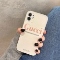 グッチ iphone 12 mini/12 pro max/11 pro max/se2ケース ソフト GUCCI  モノグラム ブランド 韓国風 シリコンケース ロゴ 単純 ホワイト色 かわいい セレブ愛用 アイフォン12/12 pro/11/11 pro/x/xs/xr/8/7カバー レディース