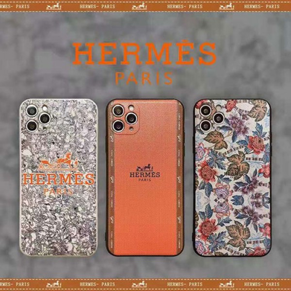 エルメス ブランド iphone 12/12 pro/12 pro max/12 miniケース ins風 花葉柄 モノグラム HERMES iphone11/11pro/11pro maxケース シンプル 安い 保護 アイフォンse2/x/xs/xr/8/7ケース レディース