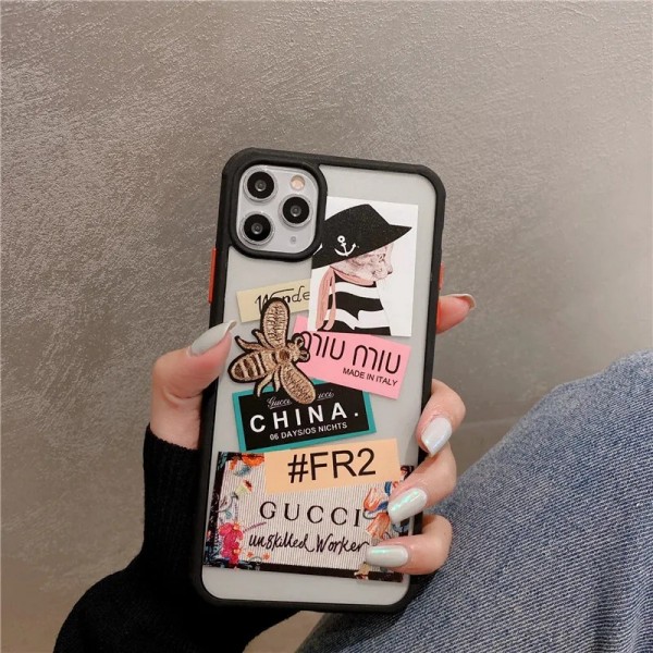 ミュウミュウ MIUMIU iphone 12 mini/12 pro max/11 pro max/se2ケース ブランド グッチ GUCCI 蜂柄 ラベル型 キャプテン猫 花柄 クリアカバー アイフォン12/12 pro/11/11 pro/x/xs/xr/8/7/6カバー シリコンケース レディース