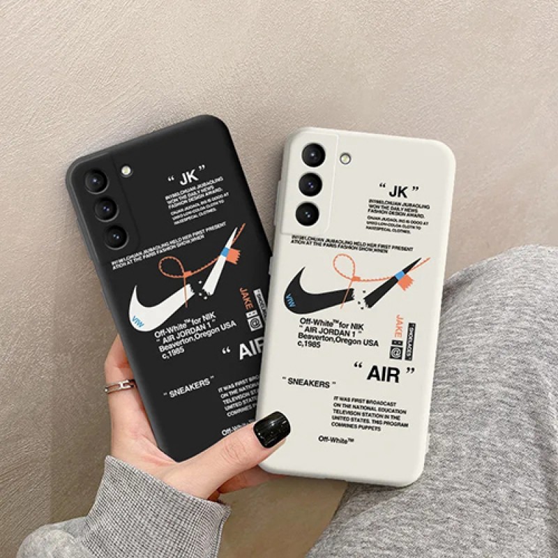 ナイキnikeブランドgalaxy S21 S21ultra Sケース スウッシュ柄off Whiteオフホワイト 個性iphone12pro 12mini 12pro Max 11 ジョーダン 男女通用 シリコン アイフォンse2 X Xs Xr 8 7カバー