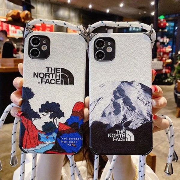 ザ.ノース.フェイス ブランド シュプリーム Galaxy s21/s20/s10/note20/note10ケース お洒落 Supreme 雪山柄 iphone 12 pro/12 pro max/12 mini/11pro/11 pro maxケース The North Face イエローストーン国立公園 レザー 四角保護 モノグラム 斜め掛け アイフォンse2/x/xr/xs/8/7/6カバー メンズ レディース