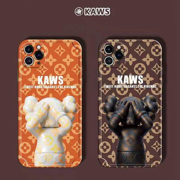 カウズiphone13/ iphone 12/12 proケース ブランド モノグラム kaws アイフォン12 pro max/12 mini ケース オシャレ 人形柄 TPU製 アイフォン11/11pro/11 pro max/se2ケース ソフト耐衝撃 かわいい iphone xr/xs/x/xs max ケース男女 ファッション 人気