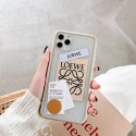 ロエベ ブランド iphone12mini/12pro/12pro max/11 pro/11 pro max/SE2ケース シンプル 個性 クリアケース LOEWE タッグ型 モノグラム シリコン ジャケット型 耐衝撃 かわいい アイフォン12/11/xs/x/xr/8 plus/7ケース ファッション レディース