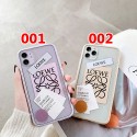 ロエベ ブランド iphone12mini/12pro/12pro max/11 pro/11 pro max/SE2ケース シンプル 個性 クリアケース LOEWE タッグ型 モノグラム シリコン ジャケット型 耐衝撃 かわいい アイフォン12/11/xs/x/xr/8 plus/7ケース ファッション レディース
