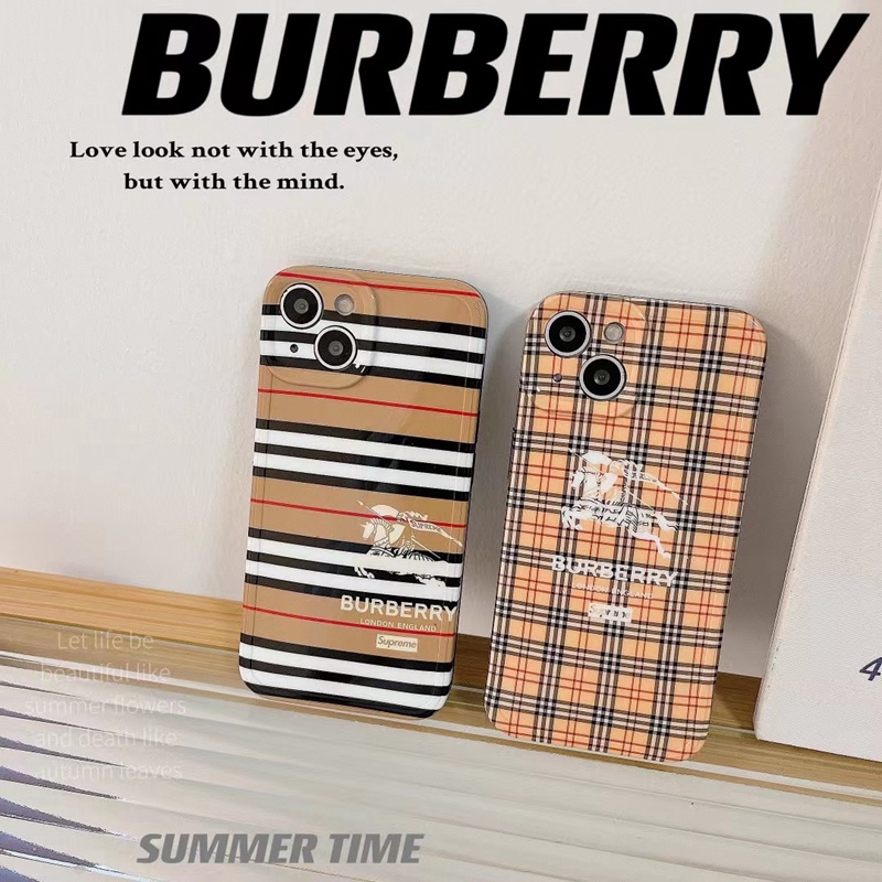  BURBERRY アイフォン13pro maxカバー 定番チェック柄