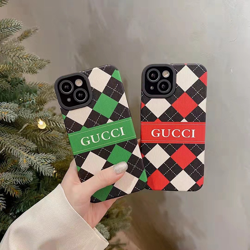 Gucci おしゃれ菱格 iphone13pro/13pro max/13ケースブランド ストライプ デザイン 滑り止め