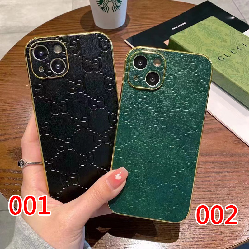 Gucci グッチIPHONE13pro max/13pro/13スマホケース 背面革 フレーム塗装