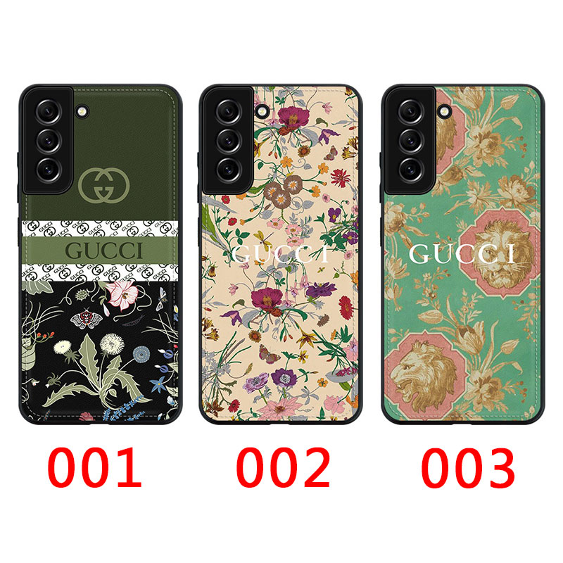 グッチ GALAXY S22/S22+/S22ultraスマホカバー 鮮やかな花柄 美しい  