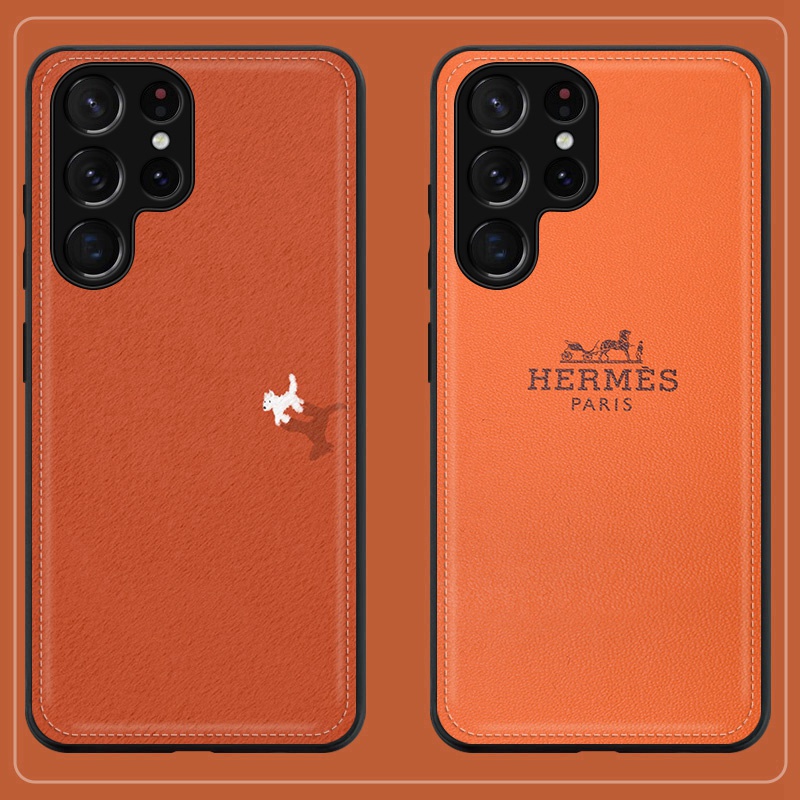 ハイブランド Hermes サムスン s22/s22+/s22ultra携帯カバー 革製 ジャケット型 落下保護