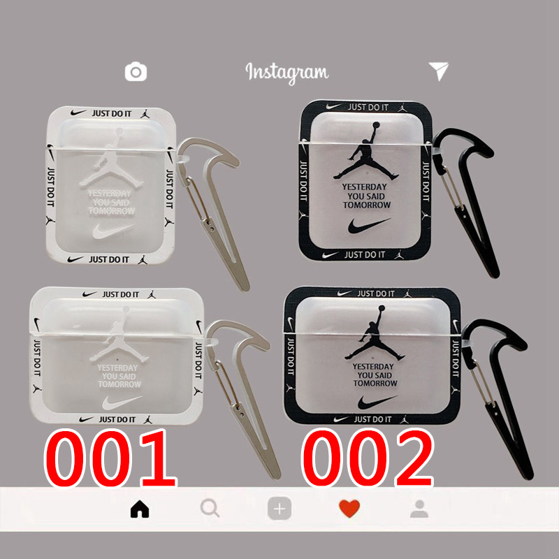 ナイキ AirPodsproケース 保護カバー 耐衝撃 個性カラビナ付き 大人気 