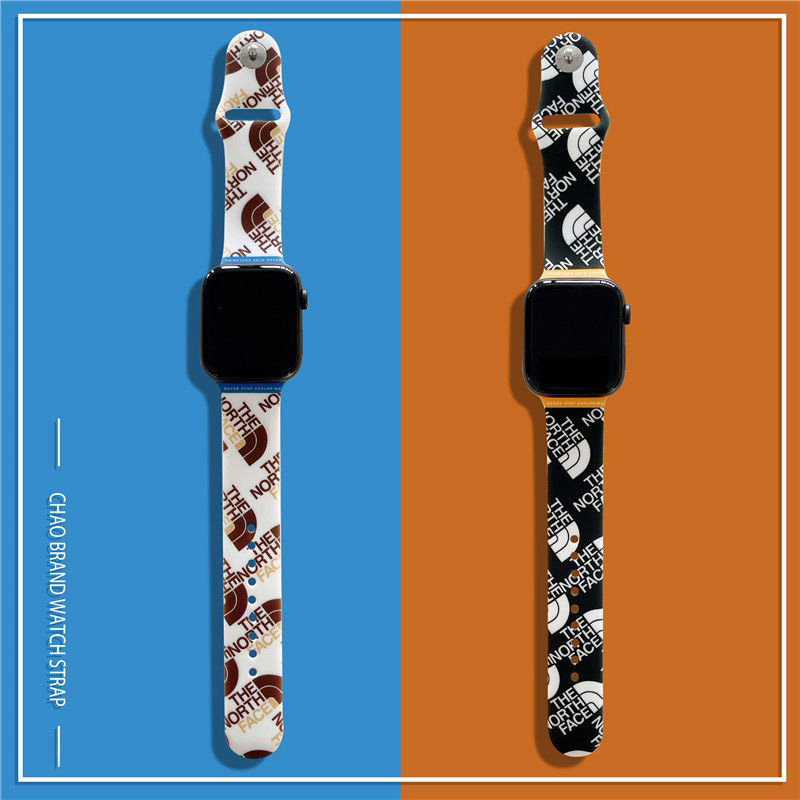 個性 ブランド ザノースフェイス Apple Watch交換バンド 柔らかい シリコン製 快適