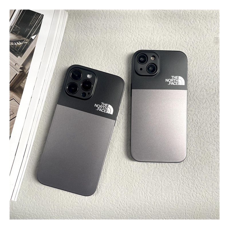 The North Face iphone13/13pro/13pro maxケース シルバー塗装工芸 個性デザイン 