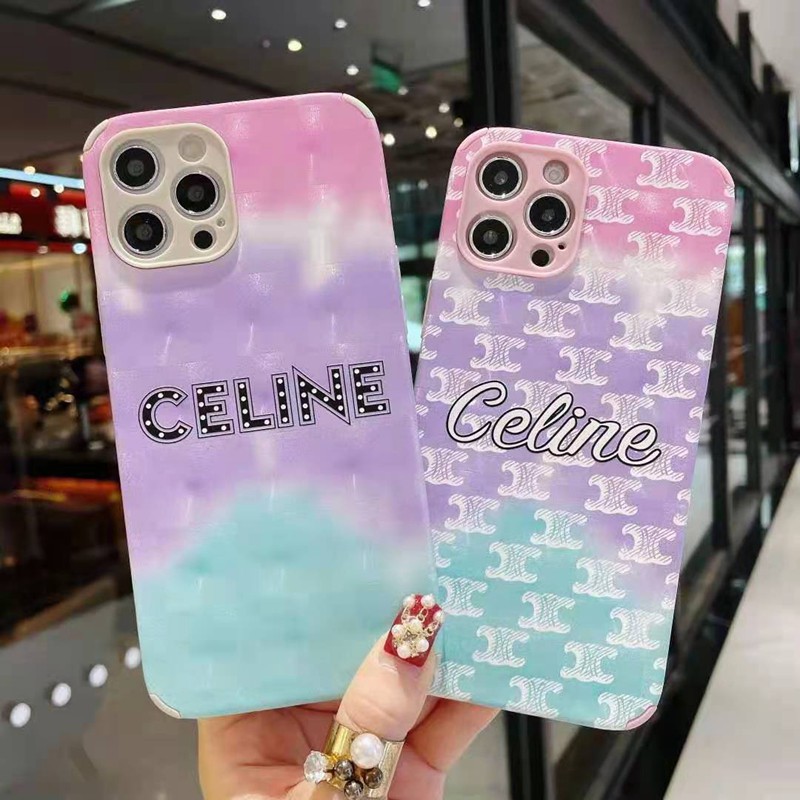 セリーヌ iphone 12 mini/12 pro max/11 pro max/se2ケース 可愛い ブランド CELINE グラデーション モノグラム 韓国風 四角保護 アイフォン