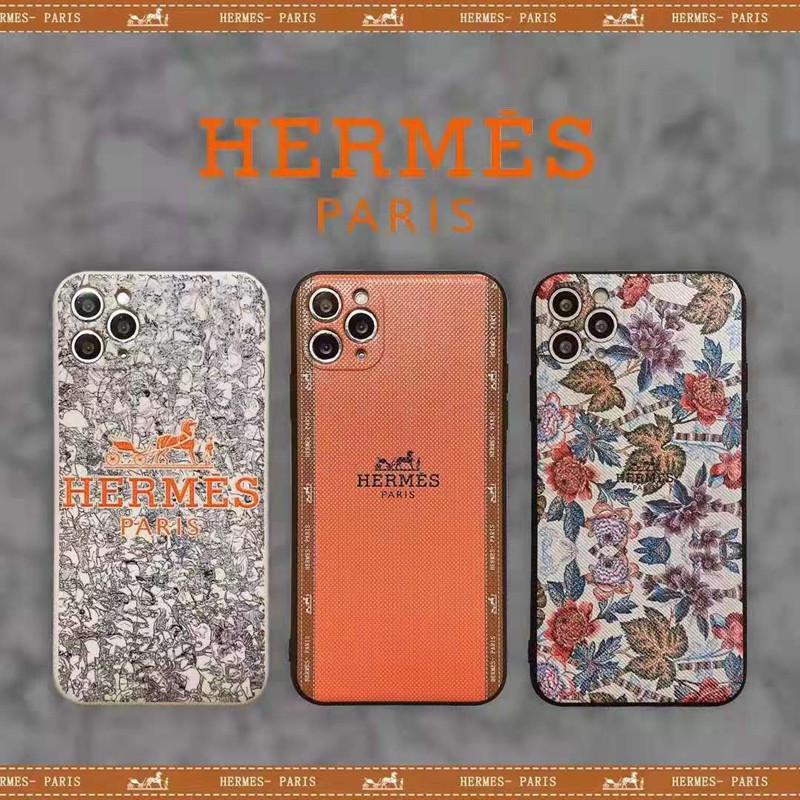 エルメス HERMES ブランド iphone 12/12 pro/12 pro max/12 miniケース ins風 花葉柄 モノグラム アイフォン